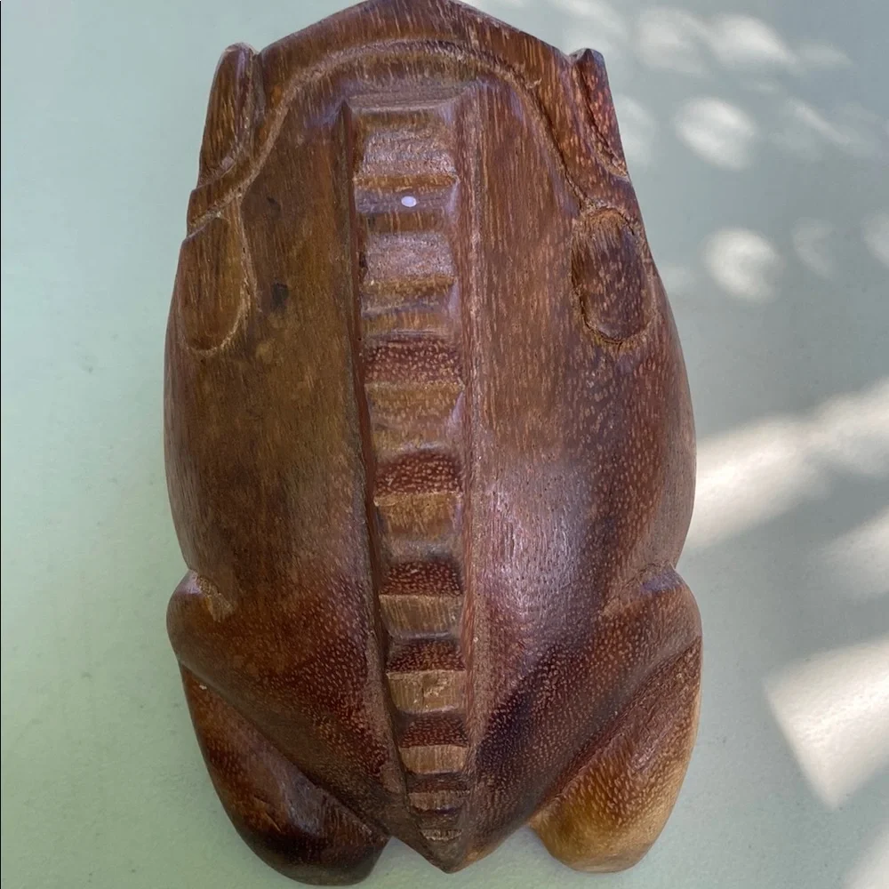 Handcrafted Wooden Frog Percussion Instrument